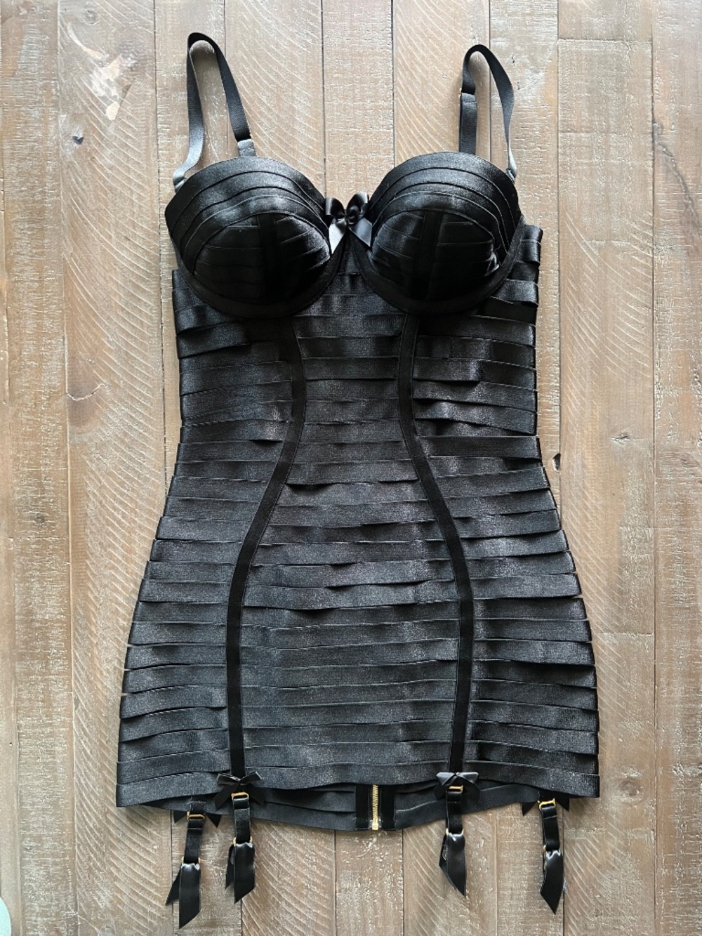 Bordelle Angela Strap Dress – Black – Circa 2010 – Rare Luxury Lingerie